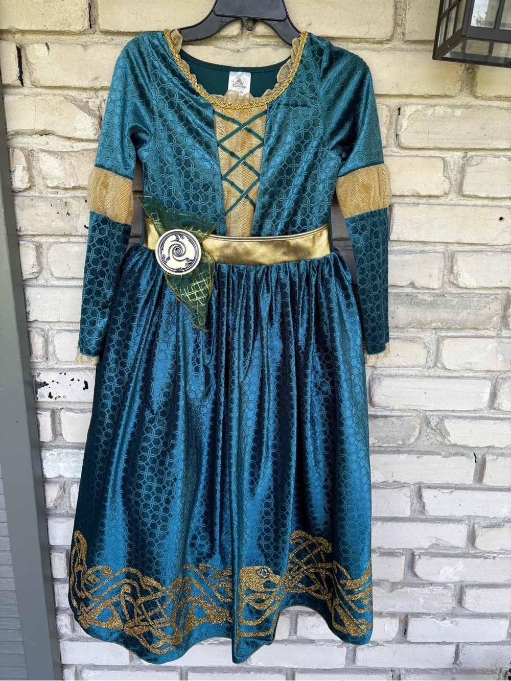 Disney Parks Gold & Teal Girls' Princess Merida Costume Dress from movie Brave